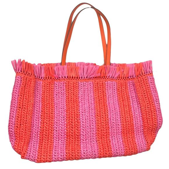 Kate Spade Sam Stripe Straw Tote - Picture 8 of 14